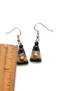 Tiny Triangle Glass Earrings